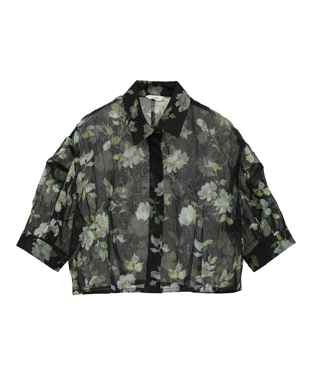 新しい到着 FLOWER SHEER SHORT SHIRTS｜TOPS(トップス)｜CLANE SLEEVE トップス
