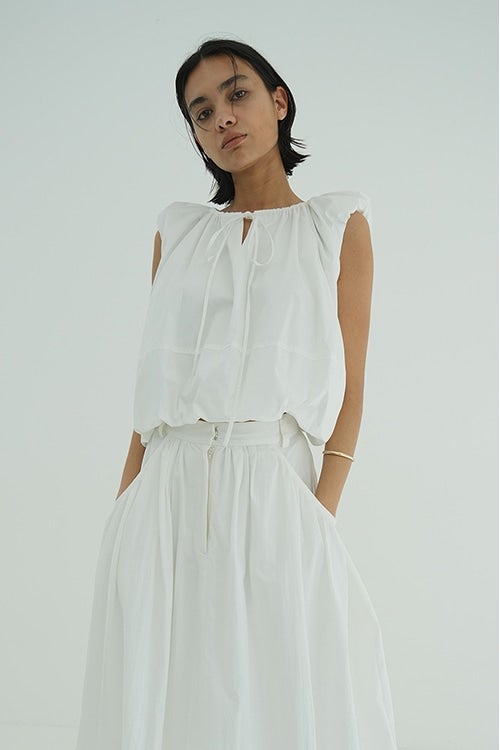 W FACE SLEEVELESS RIBBON TOPS