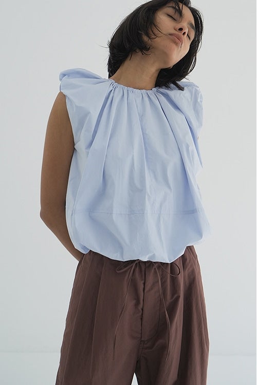 W FACE SLEEVELESS RIBBON TOPS