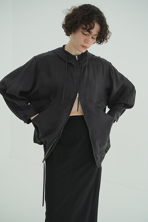 SHEER AIRY ZIP HOODIE