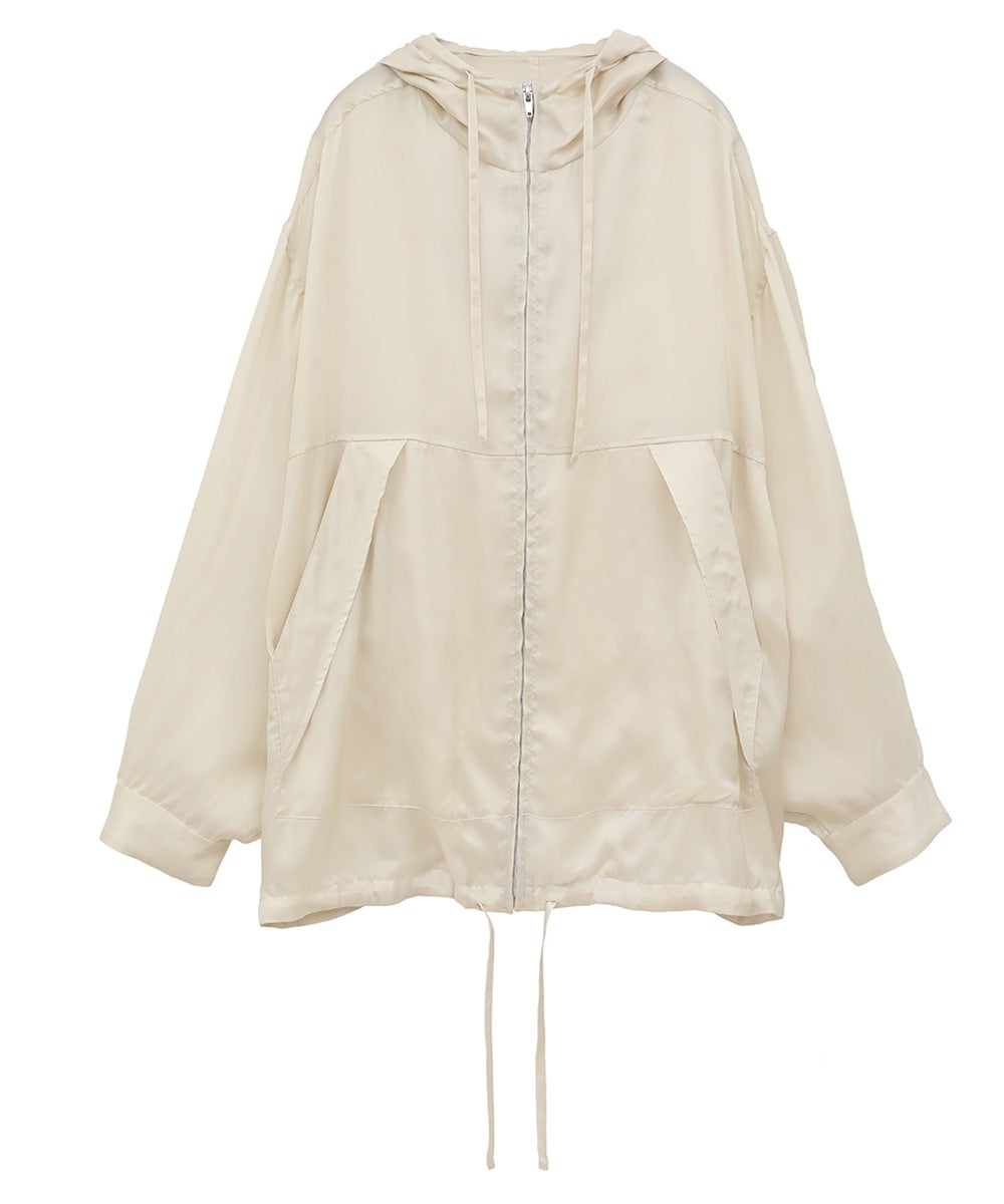 SHEER AIRY ZIP HOODIE