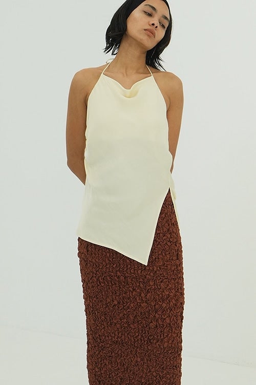 DRAPE SATIN CAMISOLE TOPS