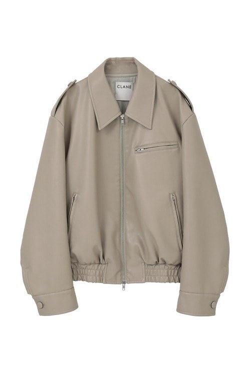 BULKY LINE SINGLE LEATHER JACKET