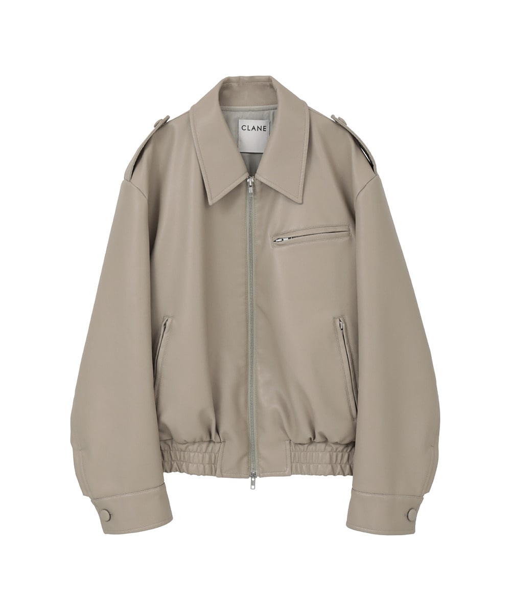 BULKY LINE SINGLE LEATHER JACKET