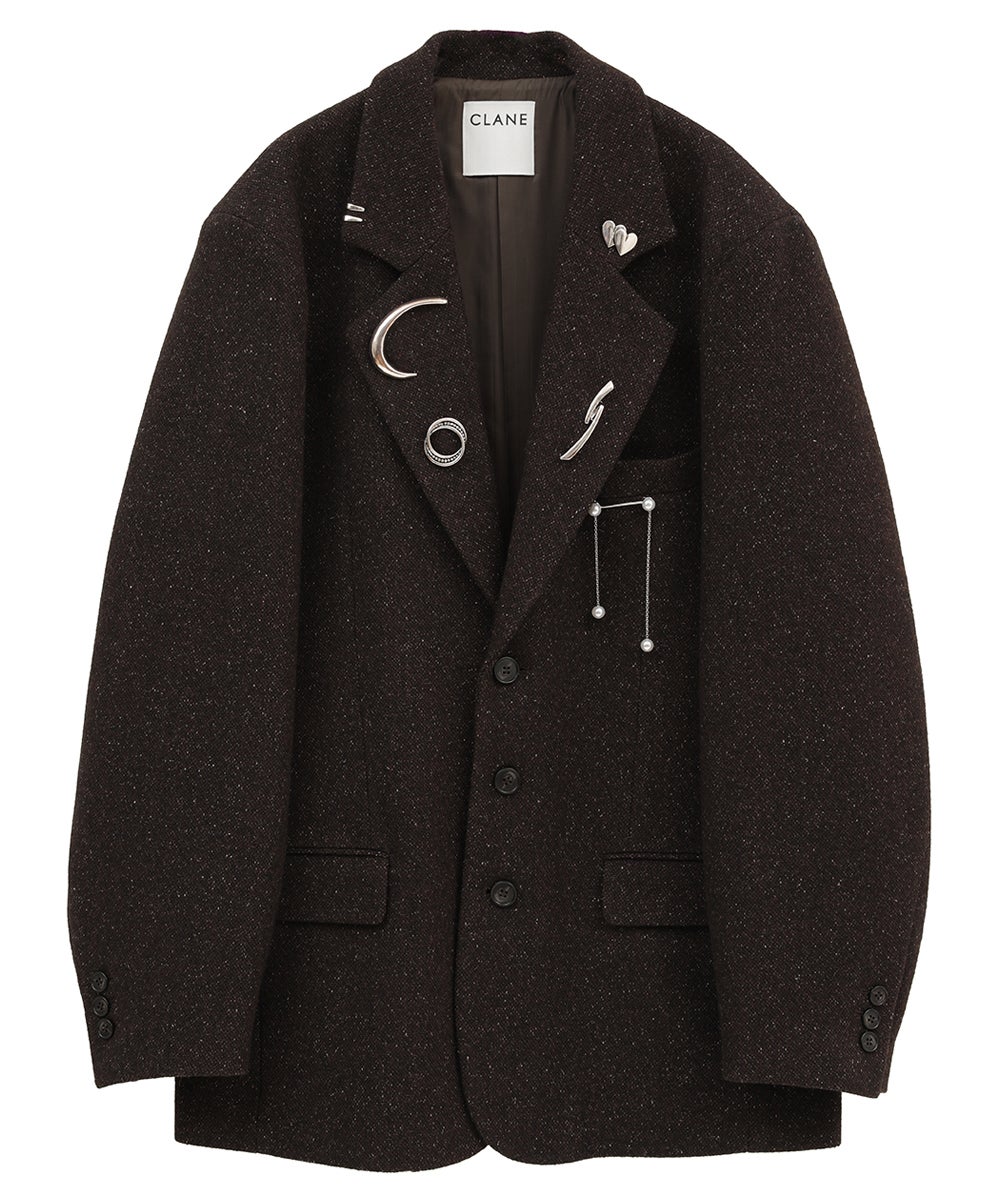 ROUND SLEEVE BROOCH JACKET