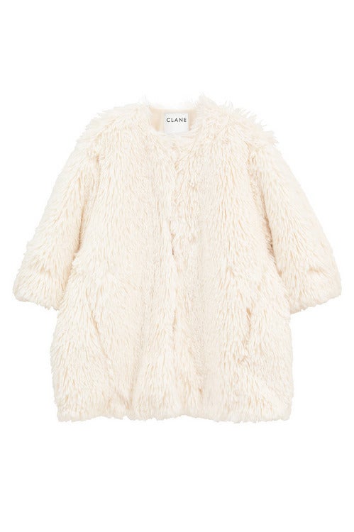 HALF SLEEVE FAKE FUR JACKET