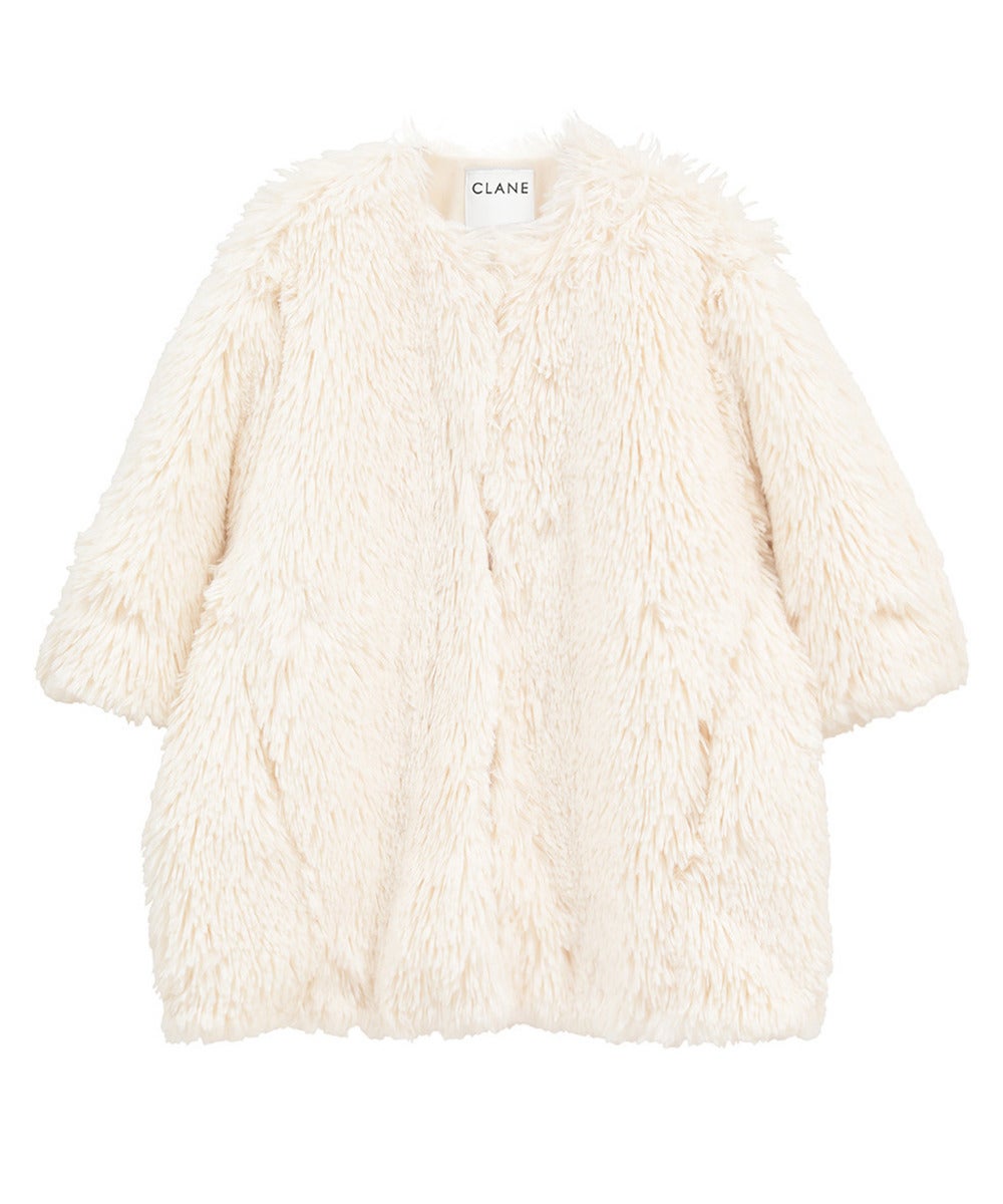 HALF SLEEVE FAKE FUR JACKET