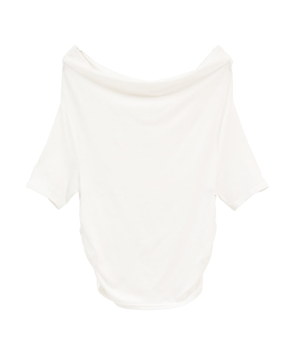 DRAPED OFF SHOULDER H/S TOPS｜TOPS(トップス)｜CLANE OFFICIAL