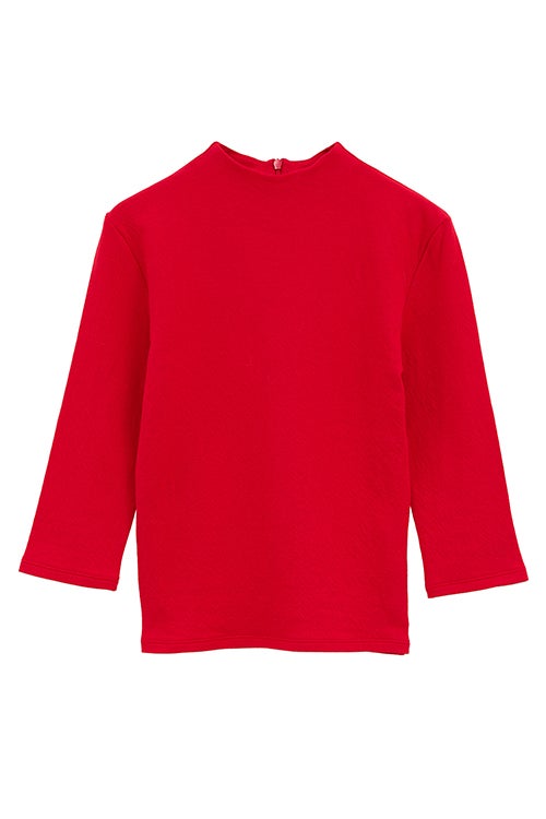 MOCK NECK MID SLEEVE TOPS