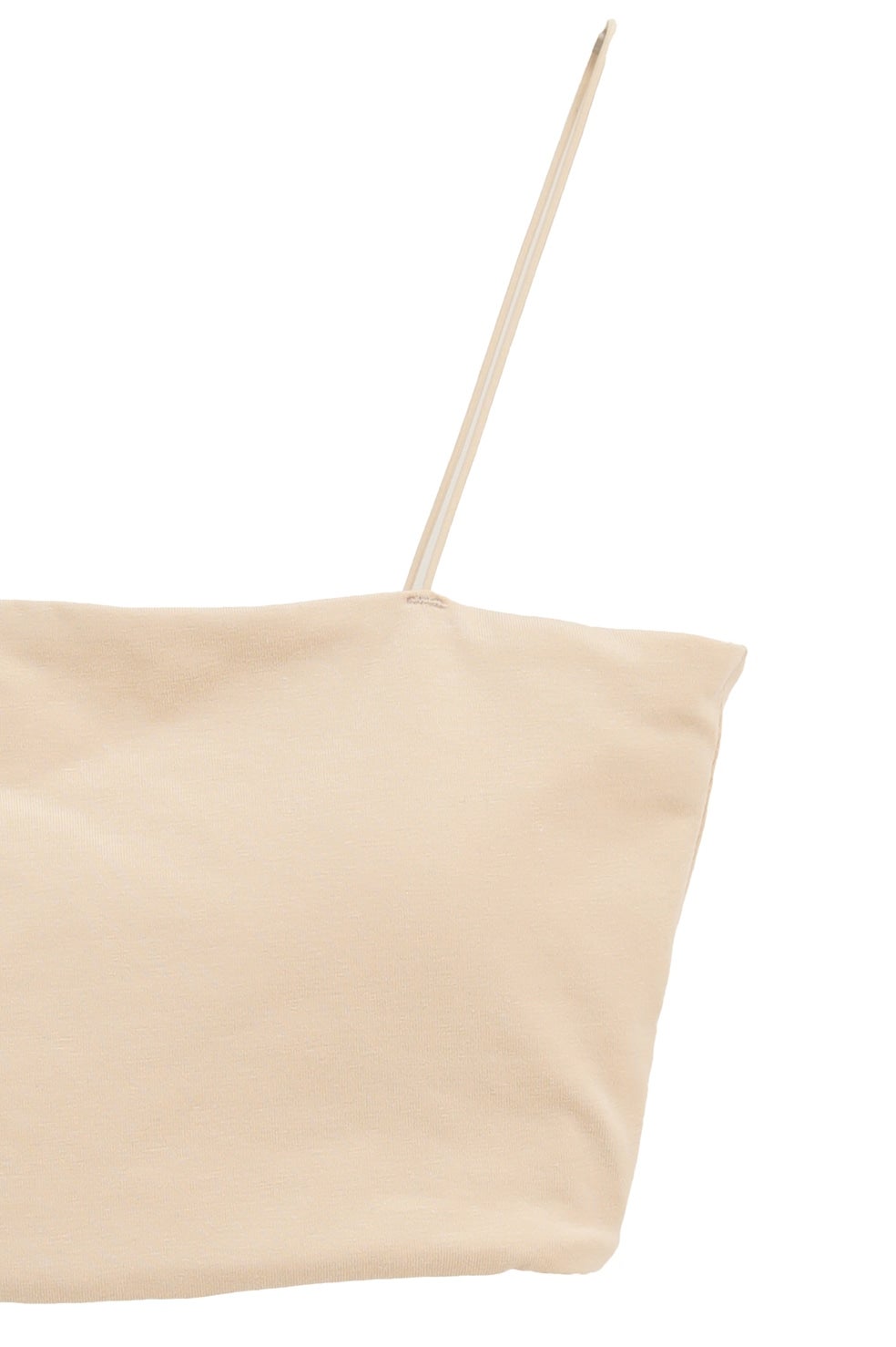 トップス CLANE THIN CORD BANDEAU TOPS BEIGE THIN CORD BANDEAU TOPS