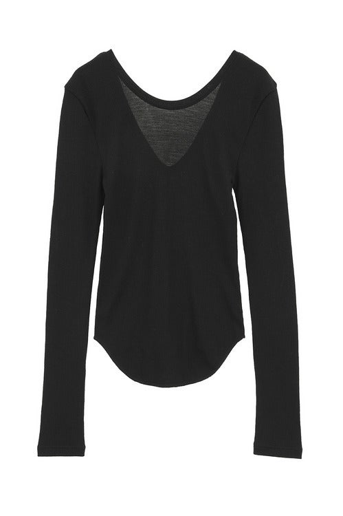 W FACE WOOL RIB TOPS