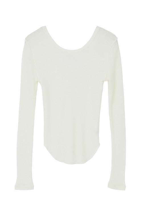 W FACE WOOL RIB TOPS