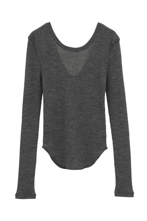W FACE WOOL RIB TOPS
