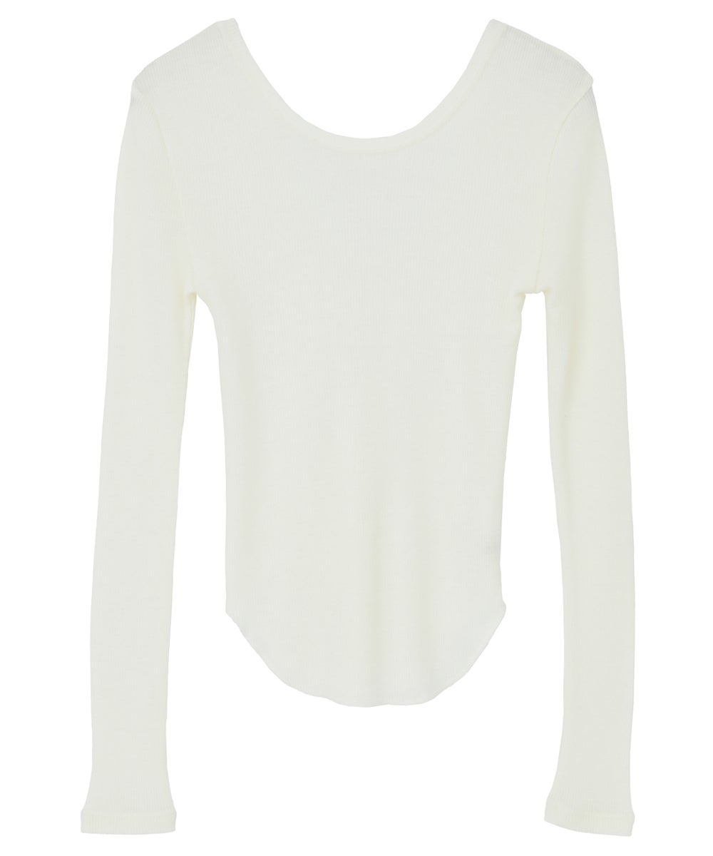 W FACE WOOL RIB TOPS