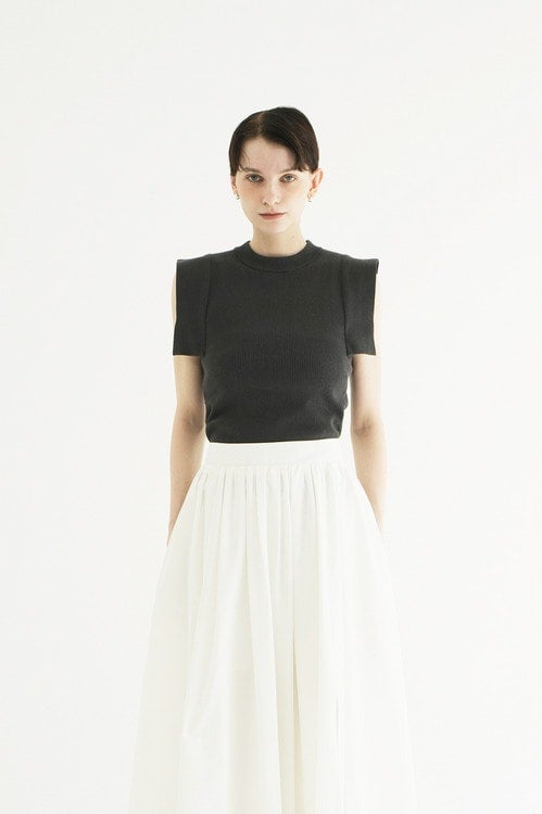 SQUARE SLEEVE KNIT TOPS