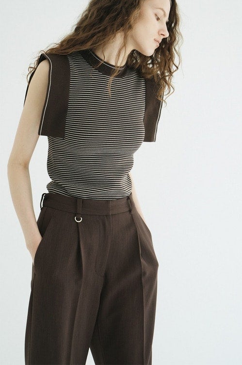 SQUARE SLEEVE KNIT TOPS