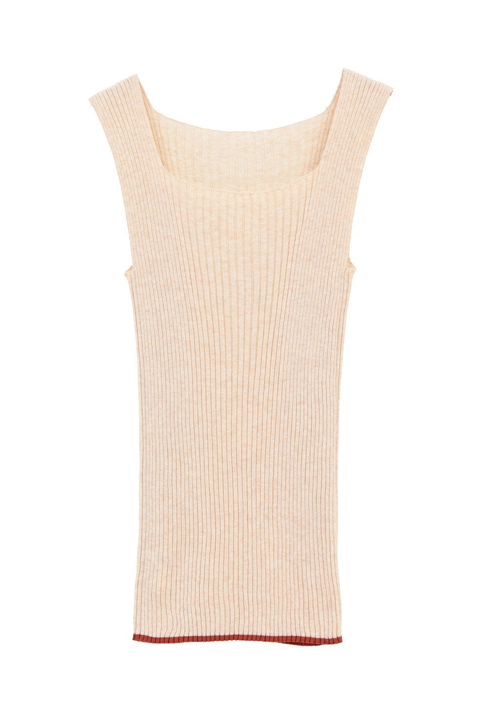 W FACE CONTRAST HEM RIB KNIT TANK TOPS｜TOPS(トップス)｜CLANE