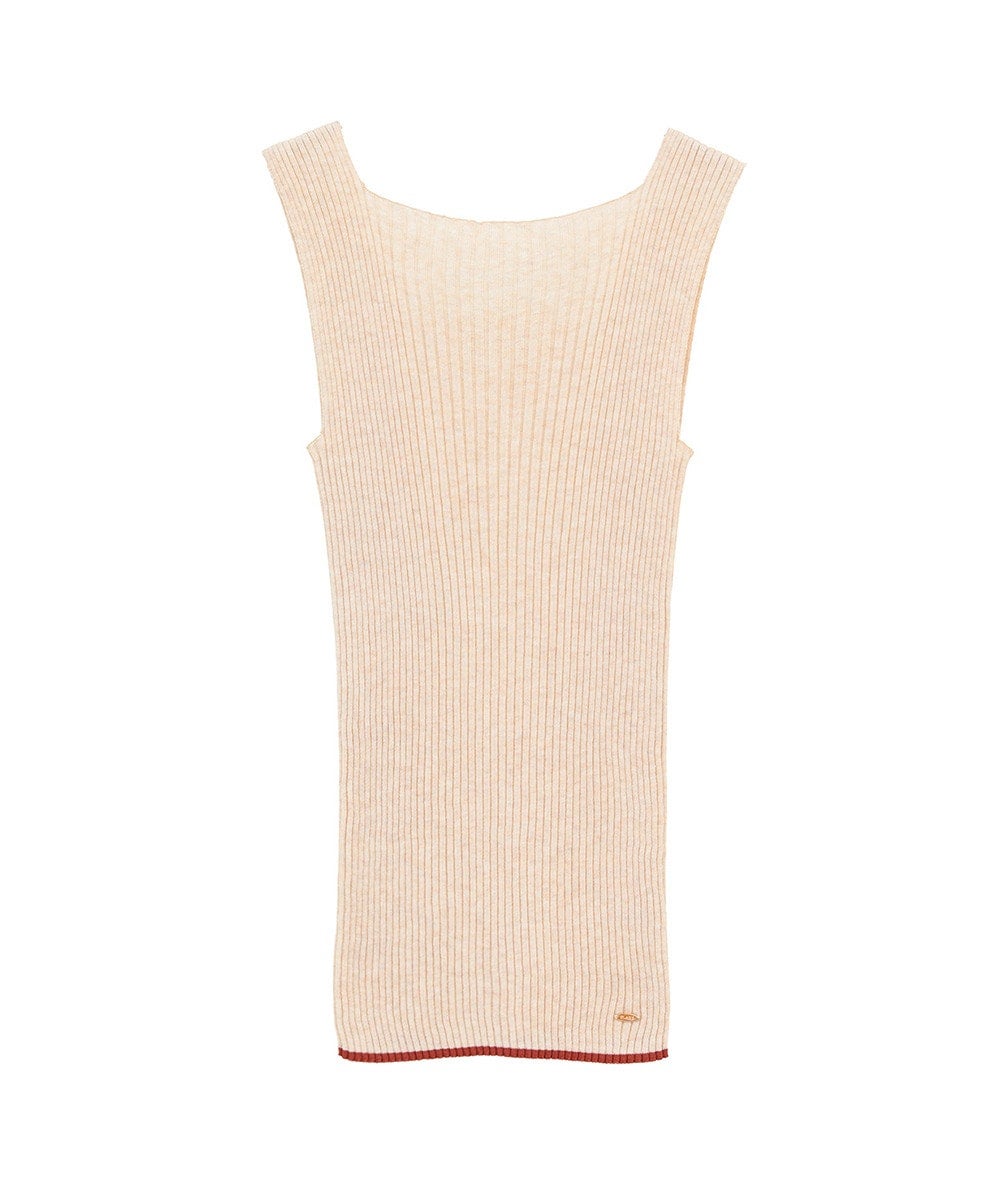 W FACE CONTRAST HEM RIB KNIT TANK TOPS｜TOPS(トップス)｜CLANE