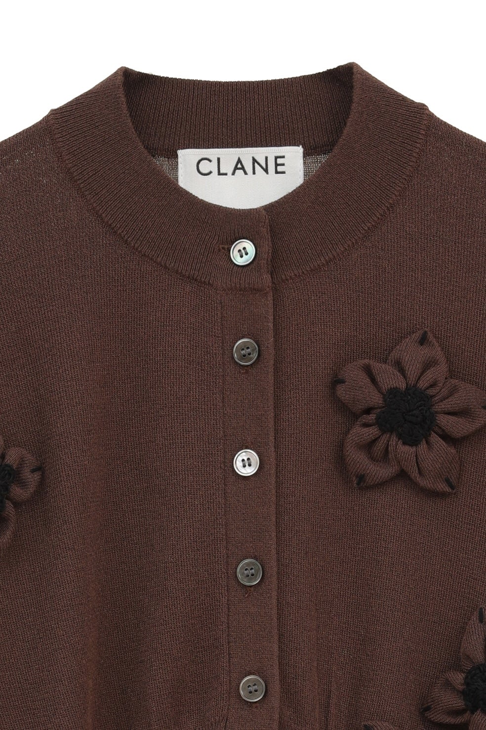 FLOWER MOTIF KNIT CARDIGAN｜TOPS(トップス)｜CLANE OFFICIAL ONLINE