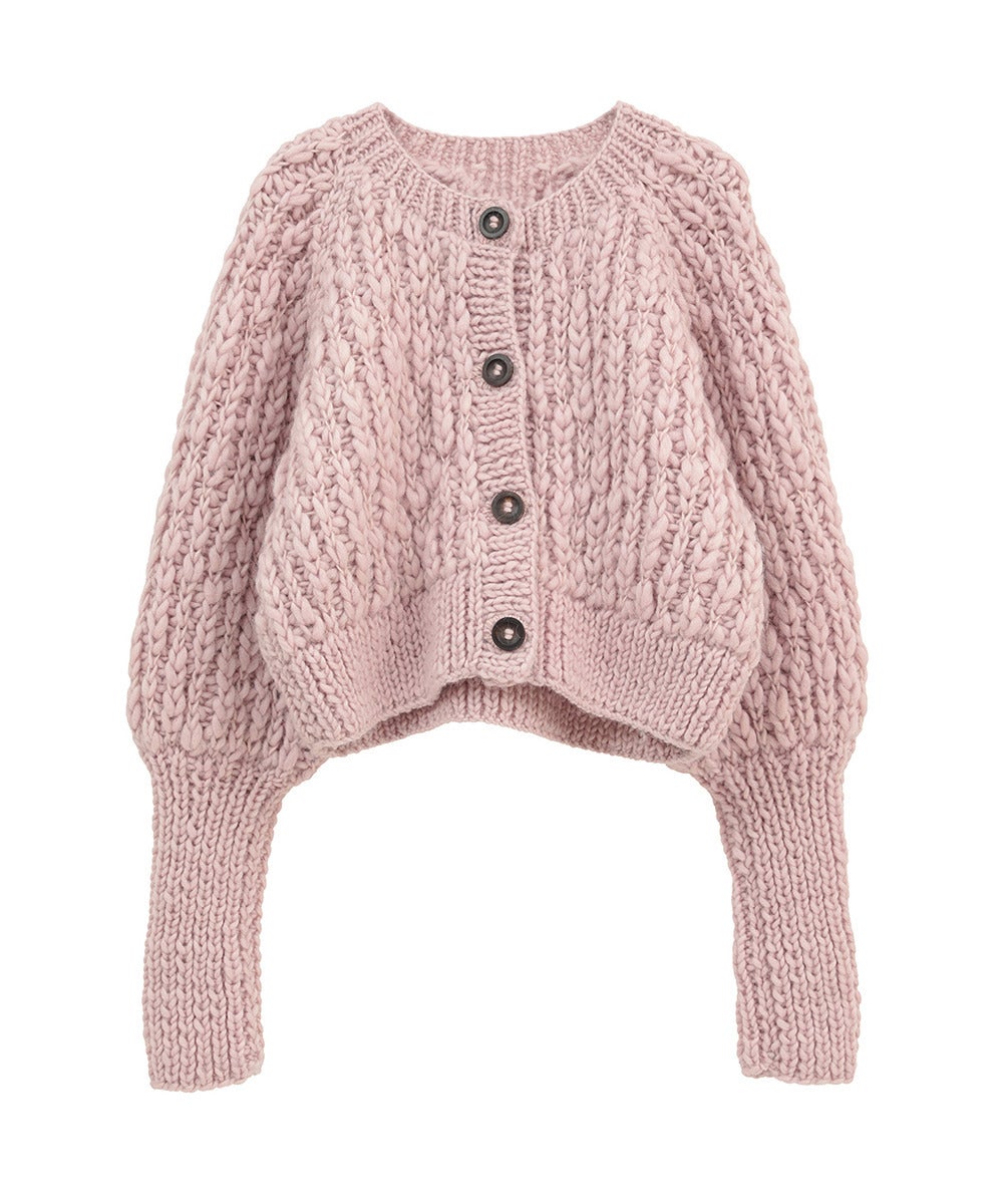 W FACE CHUNKY HAND KNIT CARDIGAN