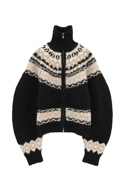 NORDIC ZIP UP COMPACT KNIT TOPS