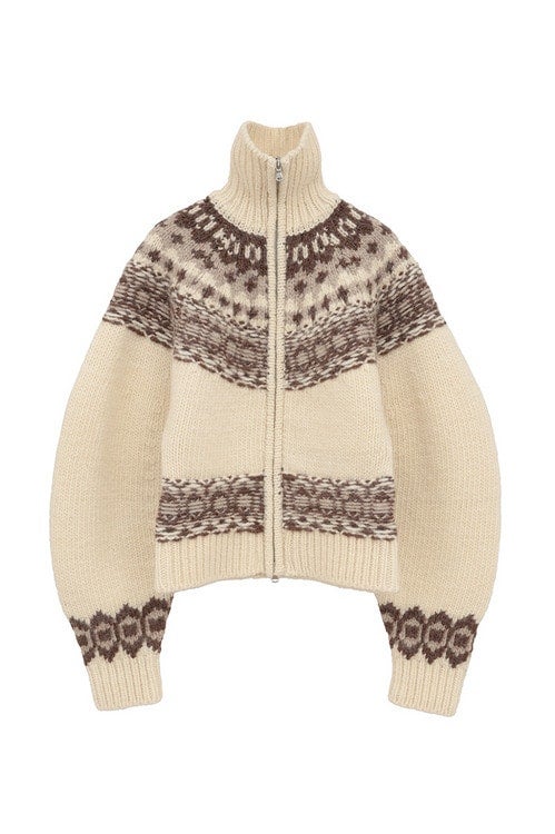 NORDIC ZIP UP COMPACT KNIT TOPS