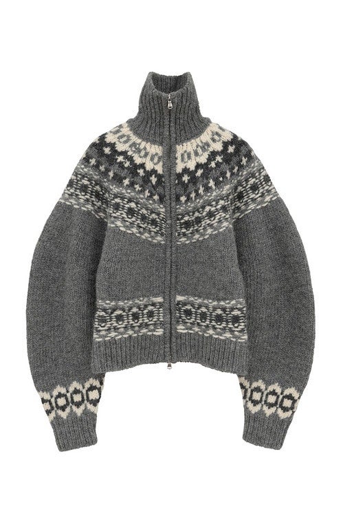 NORDIC ZIP UP COMPACT KNIT TOPS