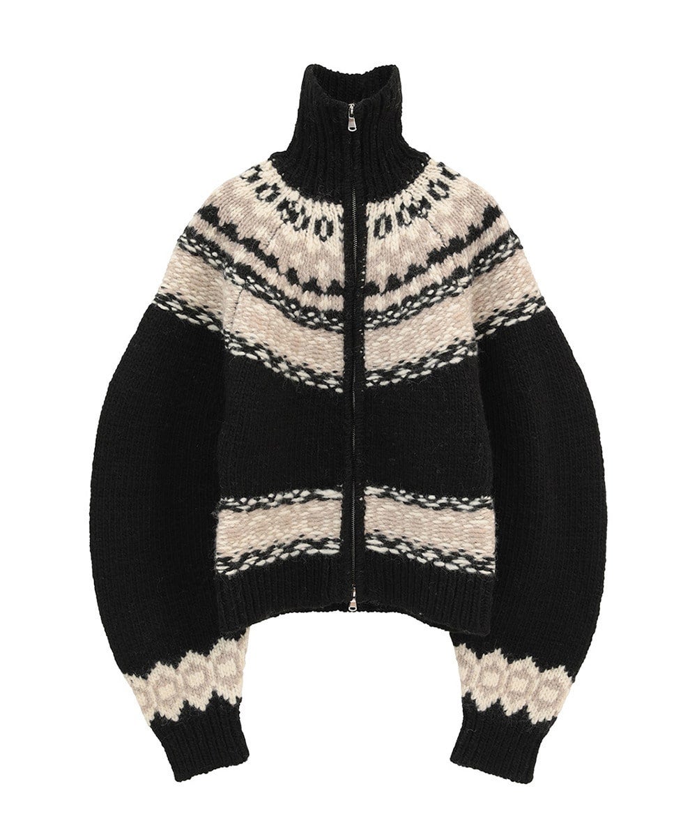 NORDIC ZIP UP COMPACT KNIT TOPS
