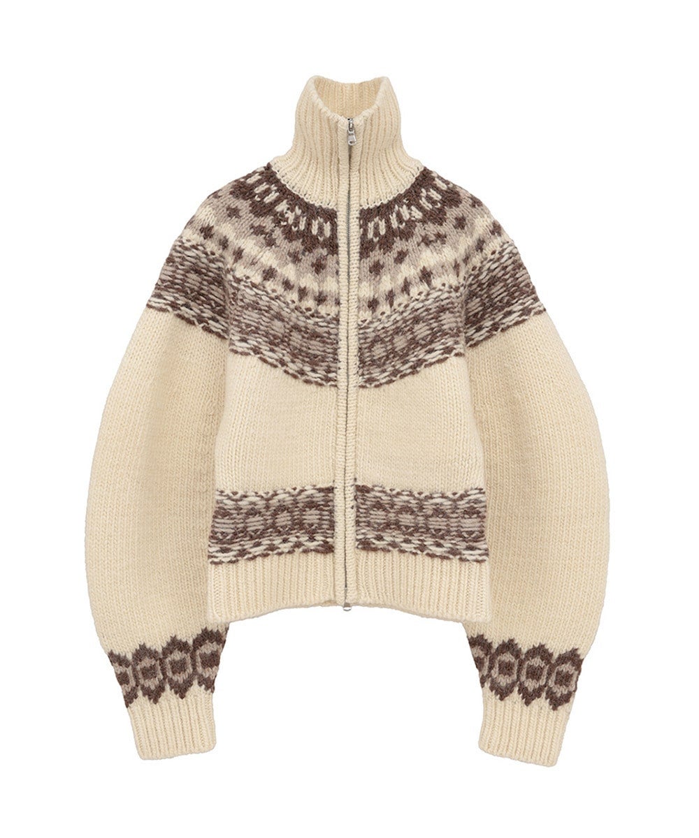 NORDIC ZIP UP COMPACT KNIT TOPS