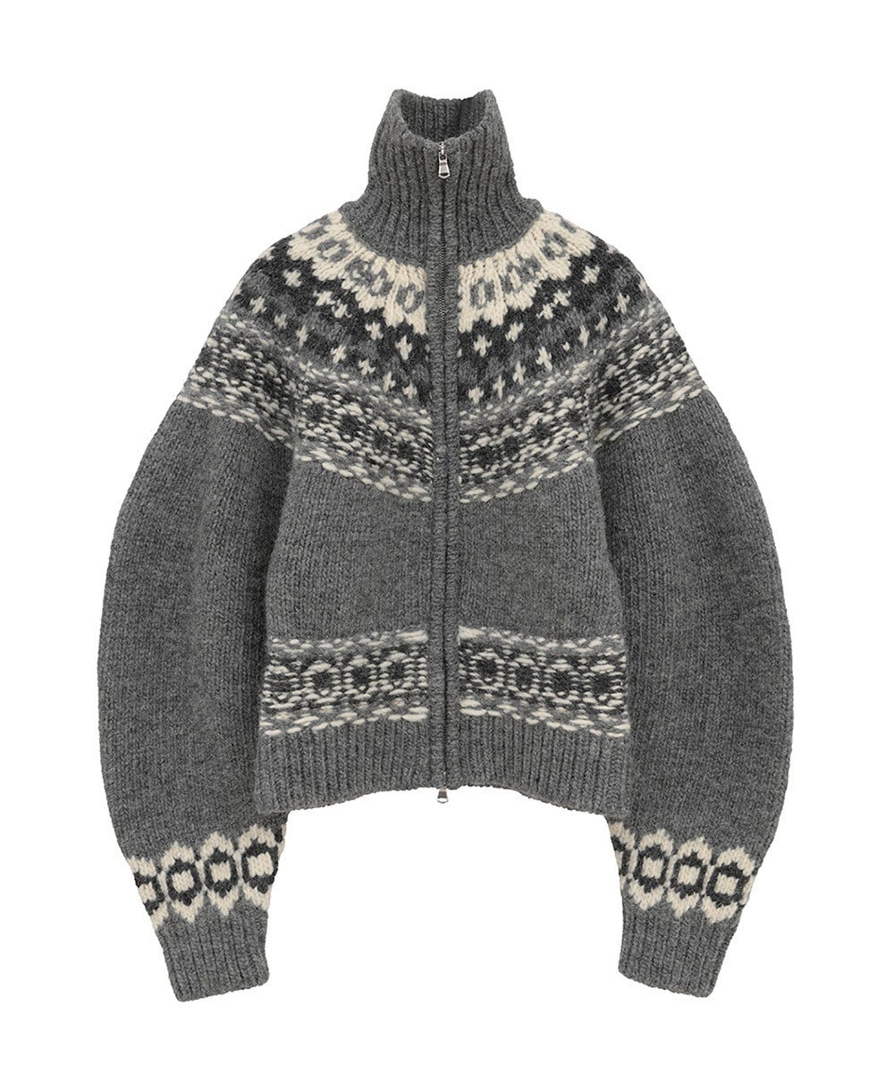 NORDIC ZIP UP COMPACT KNIT TOPS