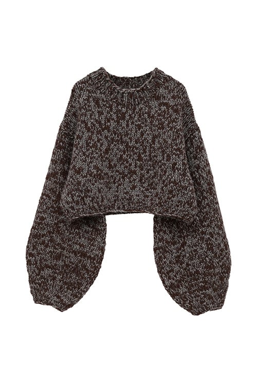 BULKY YARN SHORT HAND KNIT TOPS
