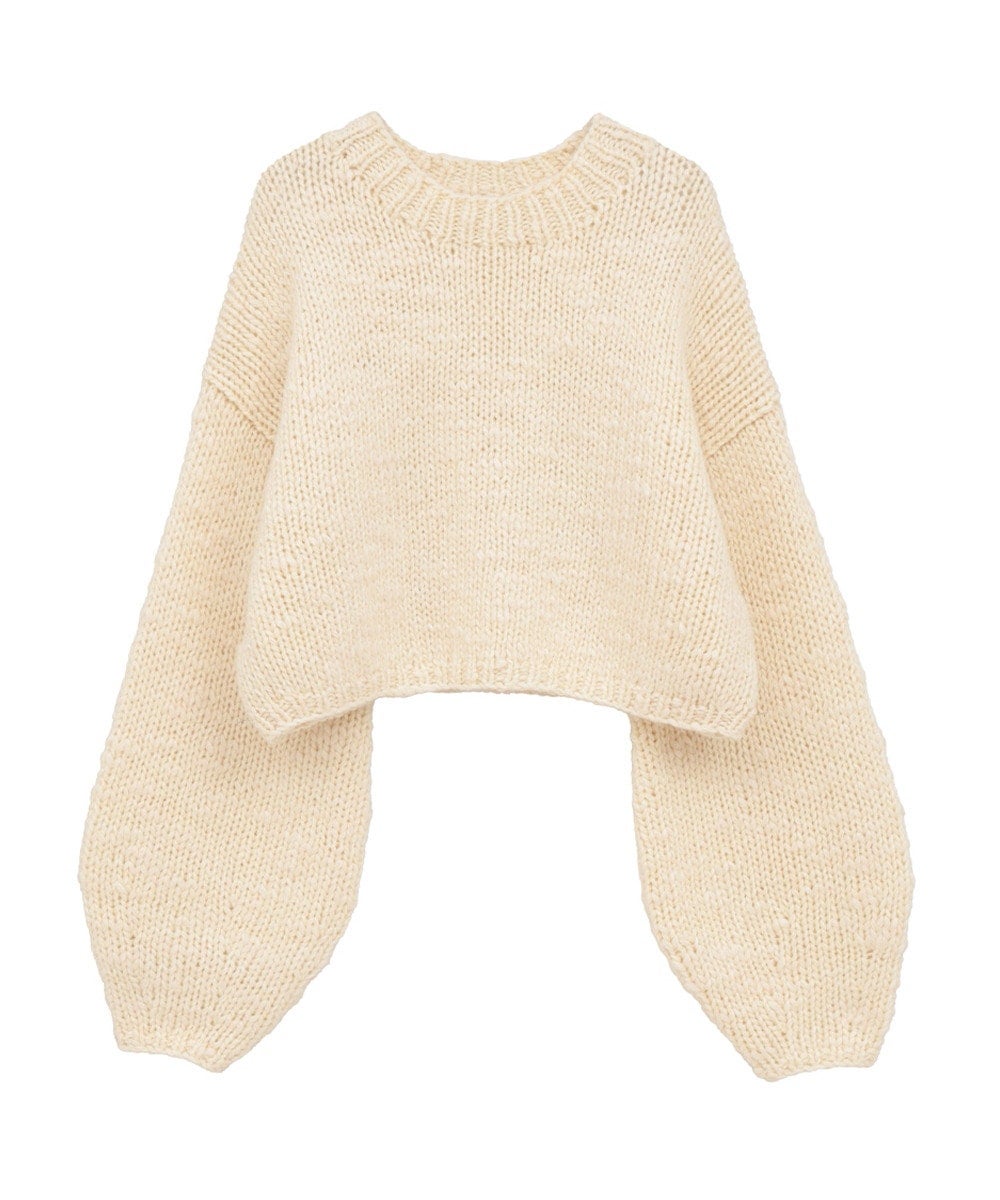 BULKY YARN SHORT HAND KNIT TOPS