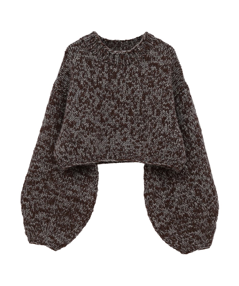 BULKY YARN SHORT HAND KNIT TOPS