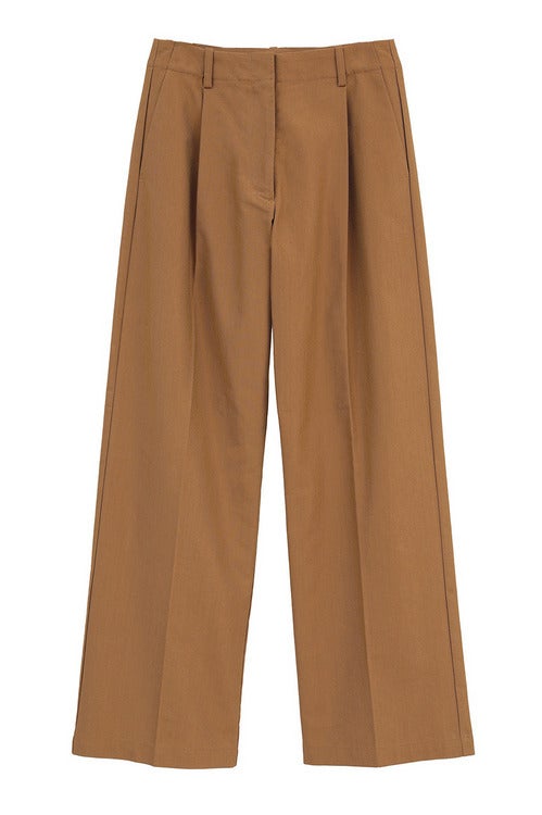 LOW WAIST TUCK STRAIGHT PANTS