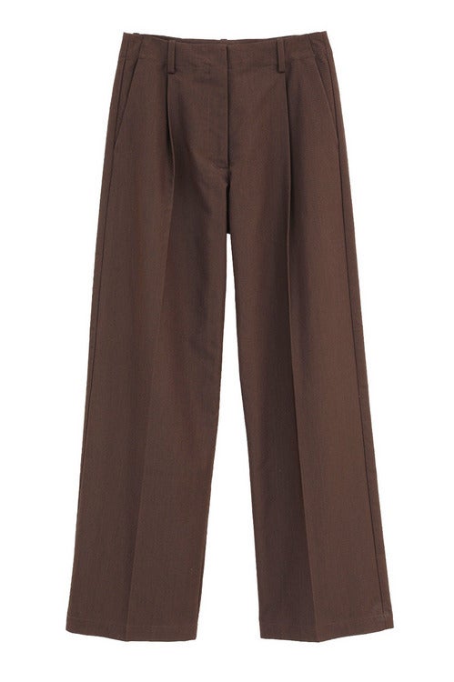 LOW WAIST TUCK STRAIGHT PANTS