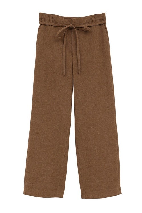 LOW WAIST TIE BELT PANTS