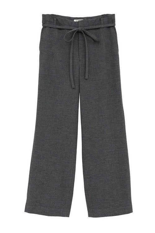 LOW WAIST TIE BELT PANTS