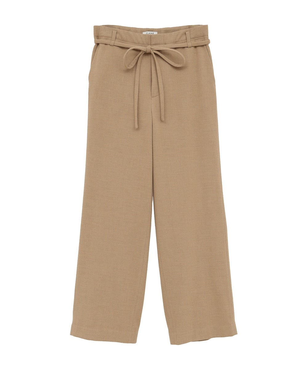 LOW WAIST TIE BELT PANTS