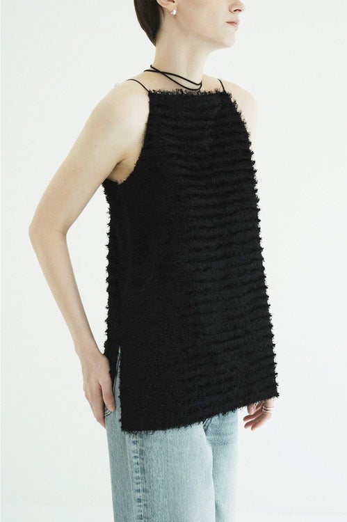 W FACE FEATHER CAMI TOPS