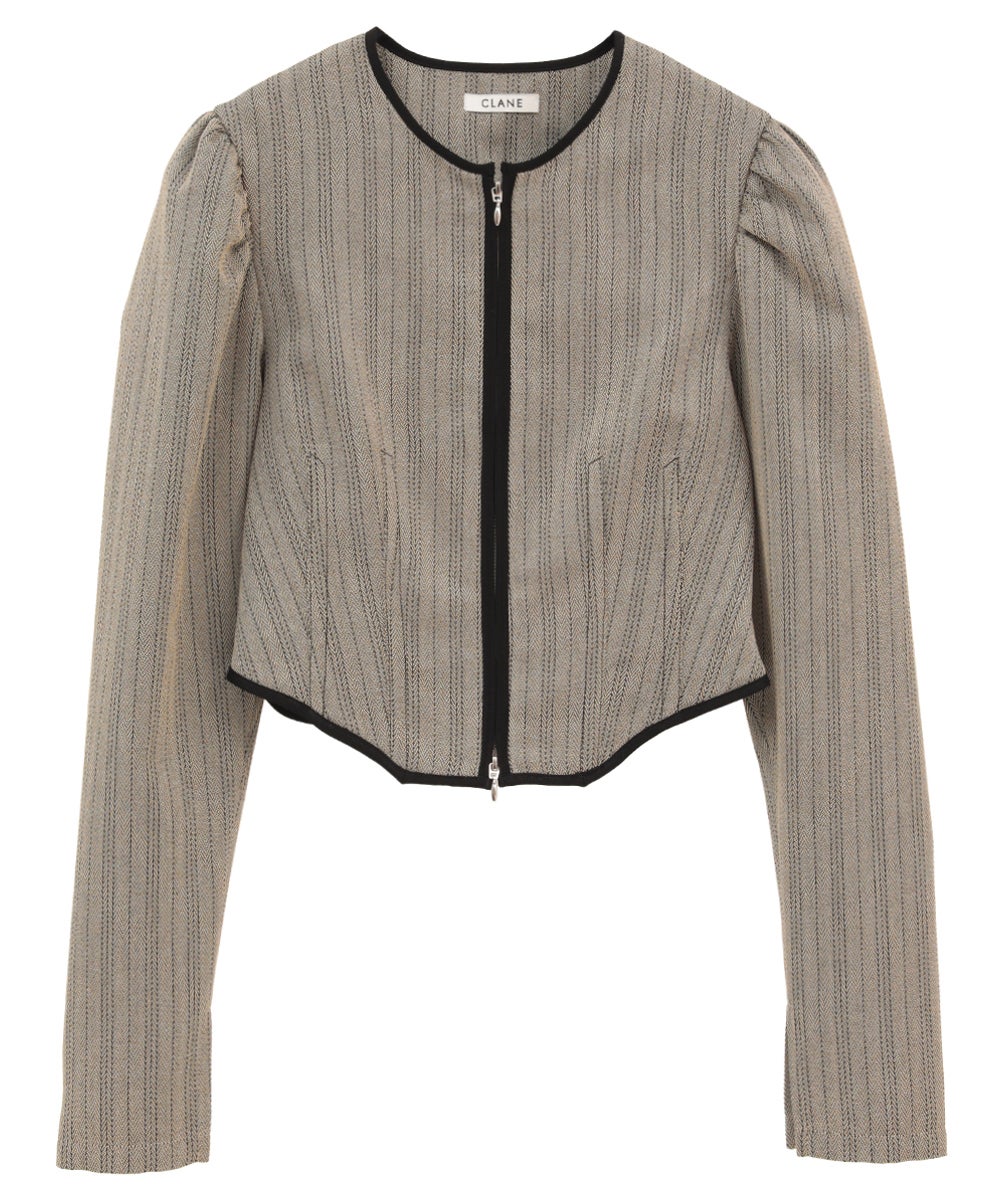 HERRINGBONE CORSET DETAIL TOPS