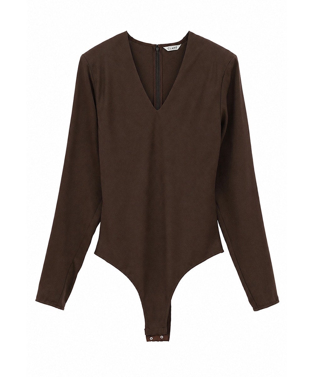 V NECK POWER SHOULDER BODYSUIT