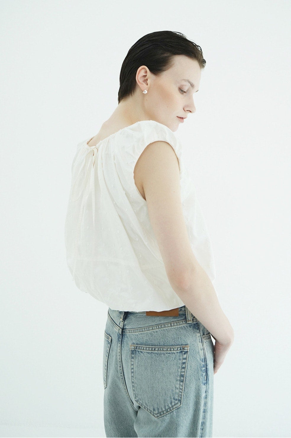 W FACE DOT SLEEVELESS RIBBON TOPS｜TOPS(トップス)｜CLANE OFFICIAL