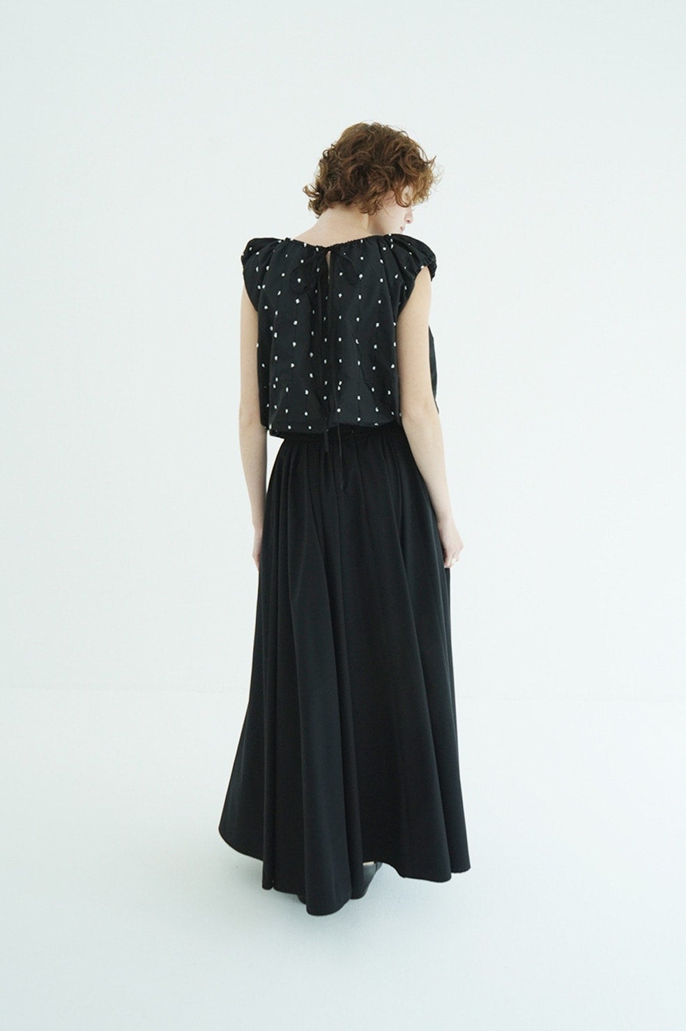 W FACE DOT SLEEVELESS RIBBON TOPS｜TOPS(トップス)｜CLANE OFFICIAL