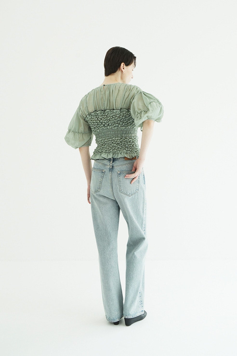 COLOR STITCHED SHIRRING TOPS｜TOPS(トップス)｜CLANE OFFICIAL