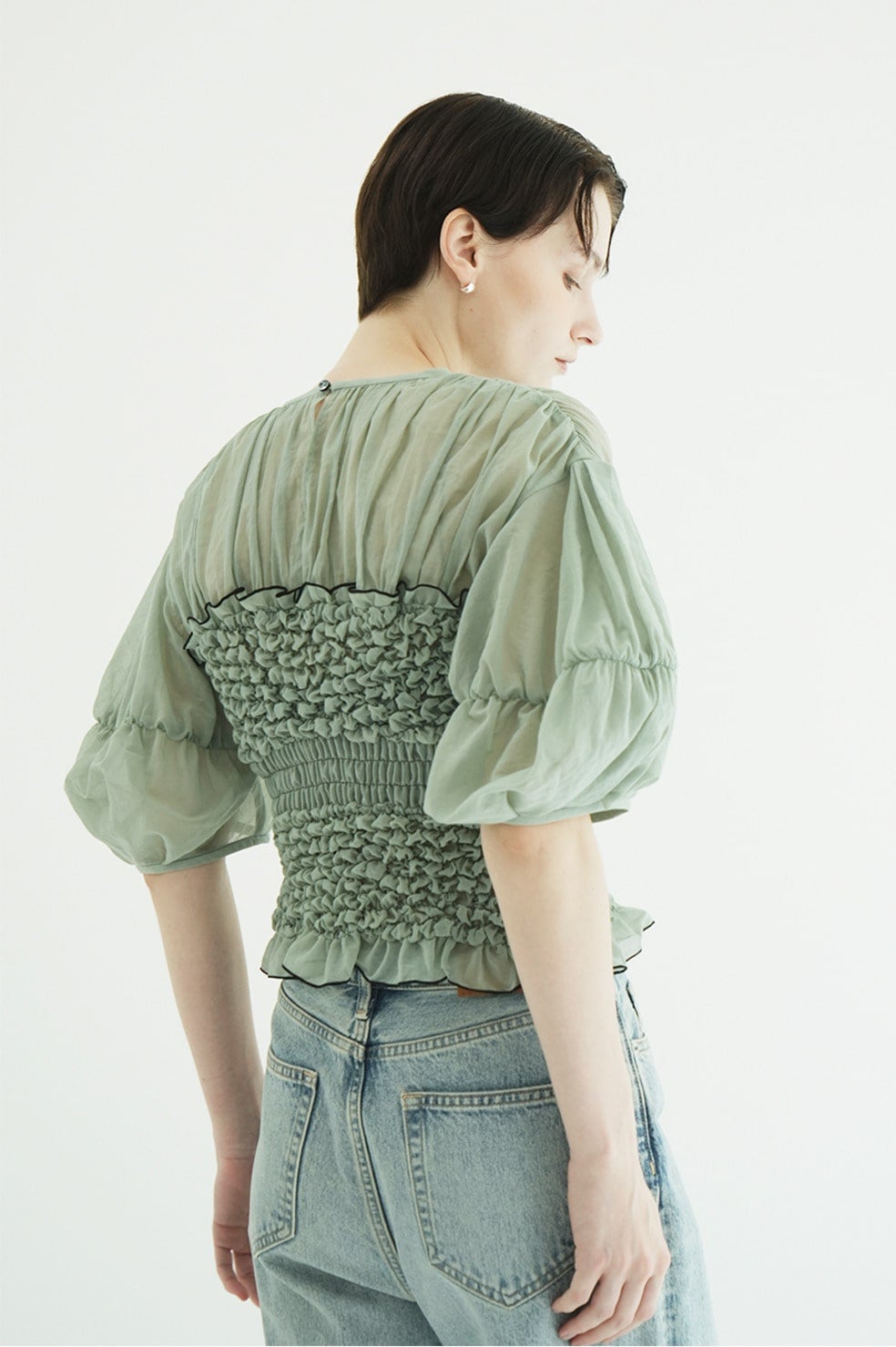 COLOR STITCHED SHIRRING TOPS｜TOPS(トップス)｜CLANE OFFICIAL