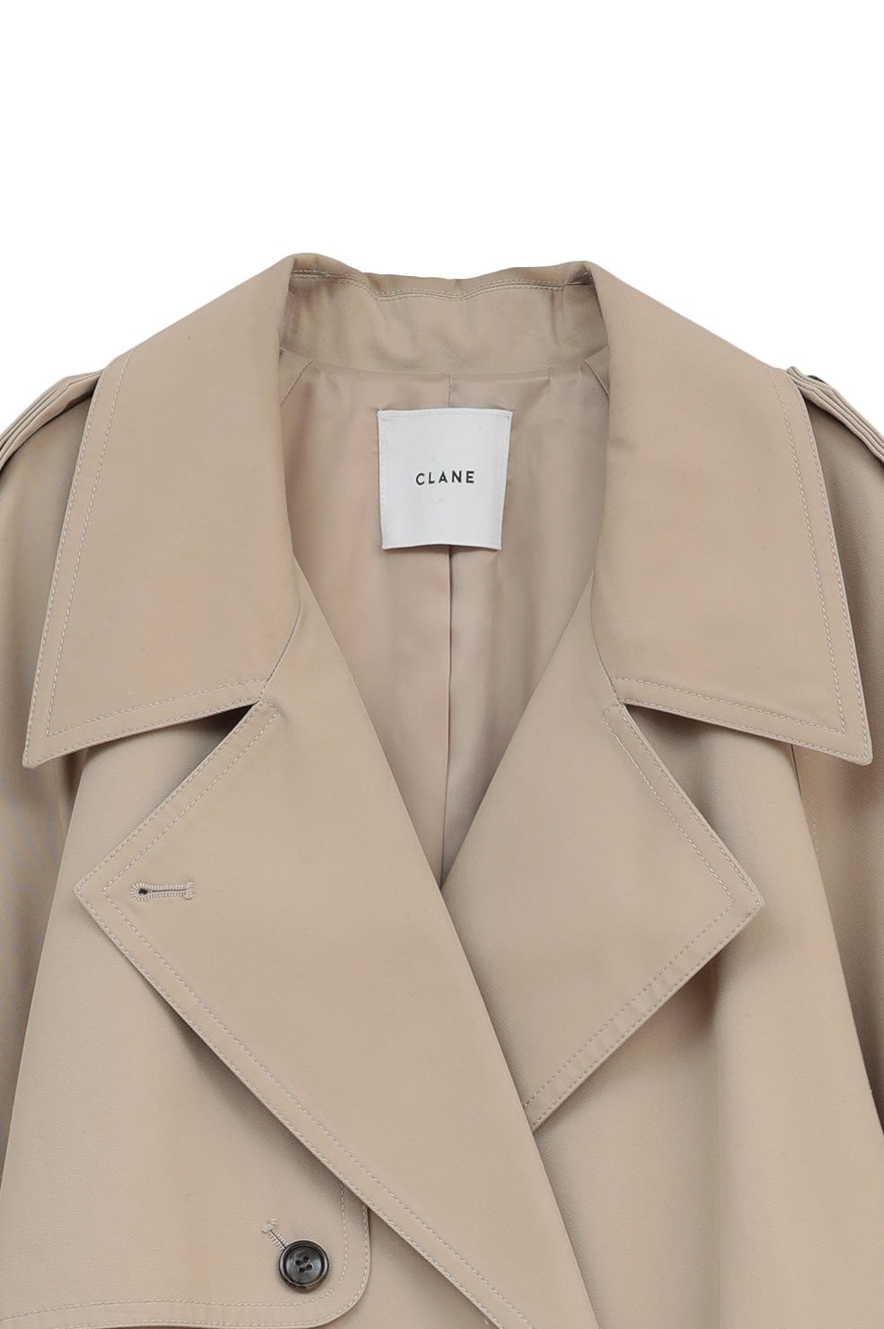 OVER SHORT TRENCH COAT|OUTER(アウター)|CLANE OFFICIAL ONLINE STORE OVER SHORT TRENCH COAT|OUTER(アウター)|CLANE OFFICIAL ONLINE STORE