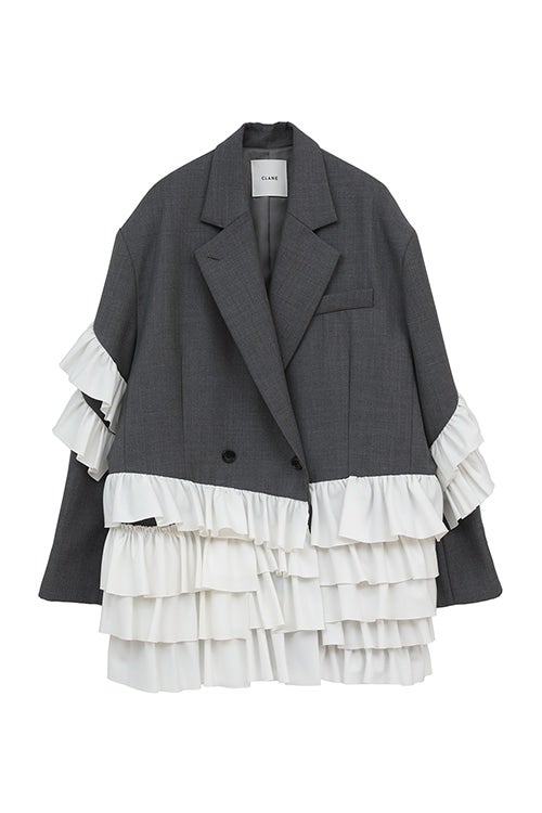 【PRE ORDER 2BUY 10%OFF】FRILLED TAILORED JACKET