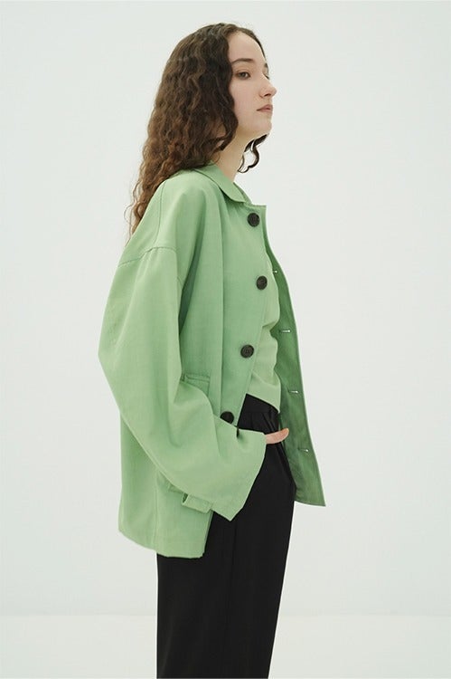 WOOL NYLON SINGLE JACKET
