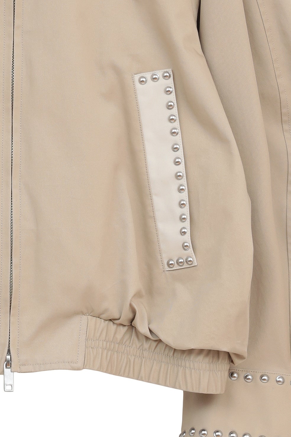 W COLOR STUDDED DRIZZLER JACKET ベージュ CLANE - スタッズ ドリズラージャケット - W COLOR STUDDED DRIZZLER