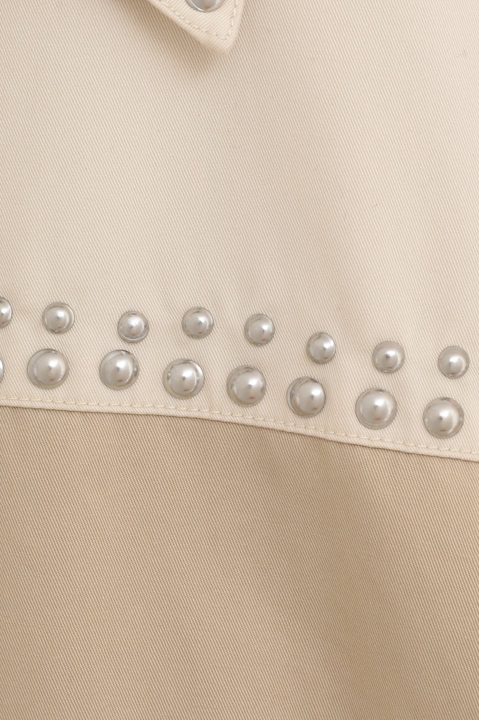 W COLOR STUDDED DRIZZLER JACKET ベージュ CLANE(クラネ)のW COLOR STUDDED DRIZZLER JACKET通販 | mirabella